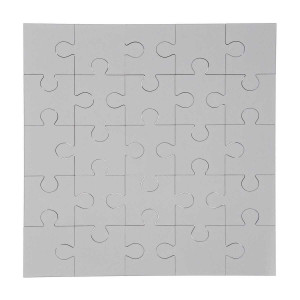 Puzzle pentru sublimare patrat MDF (17*17 cm) 25 elemente. Photo 2